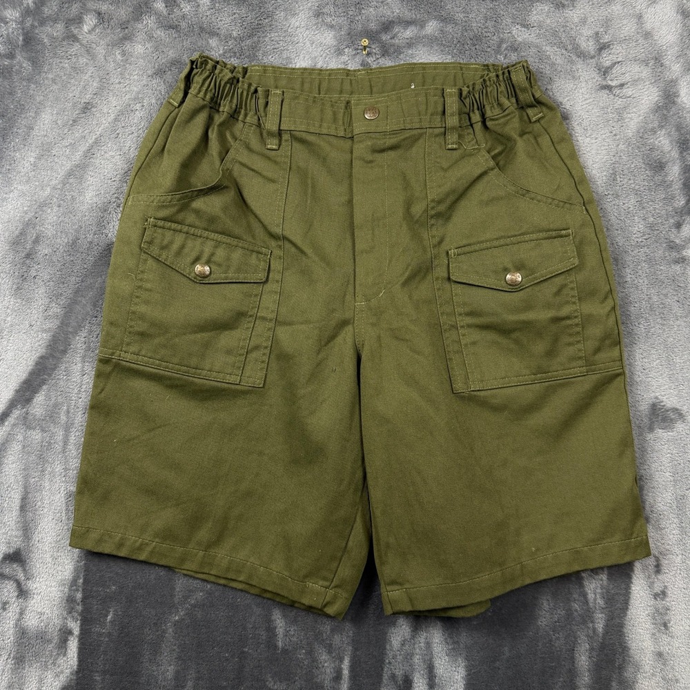 Unbranded Cargo Shorts Mens 34 Green Excellent Utility Workwear Pocketed